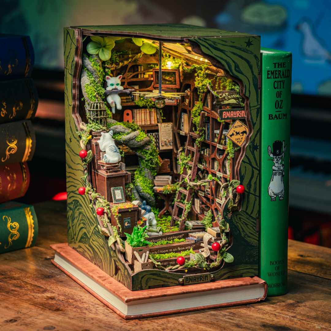 Cats Crossing Book Nook Kit alternate view